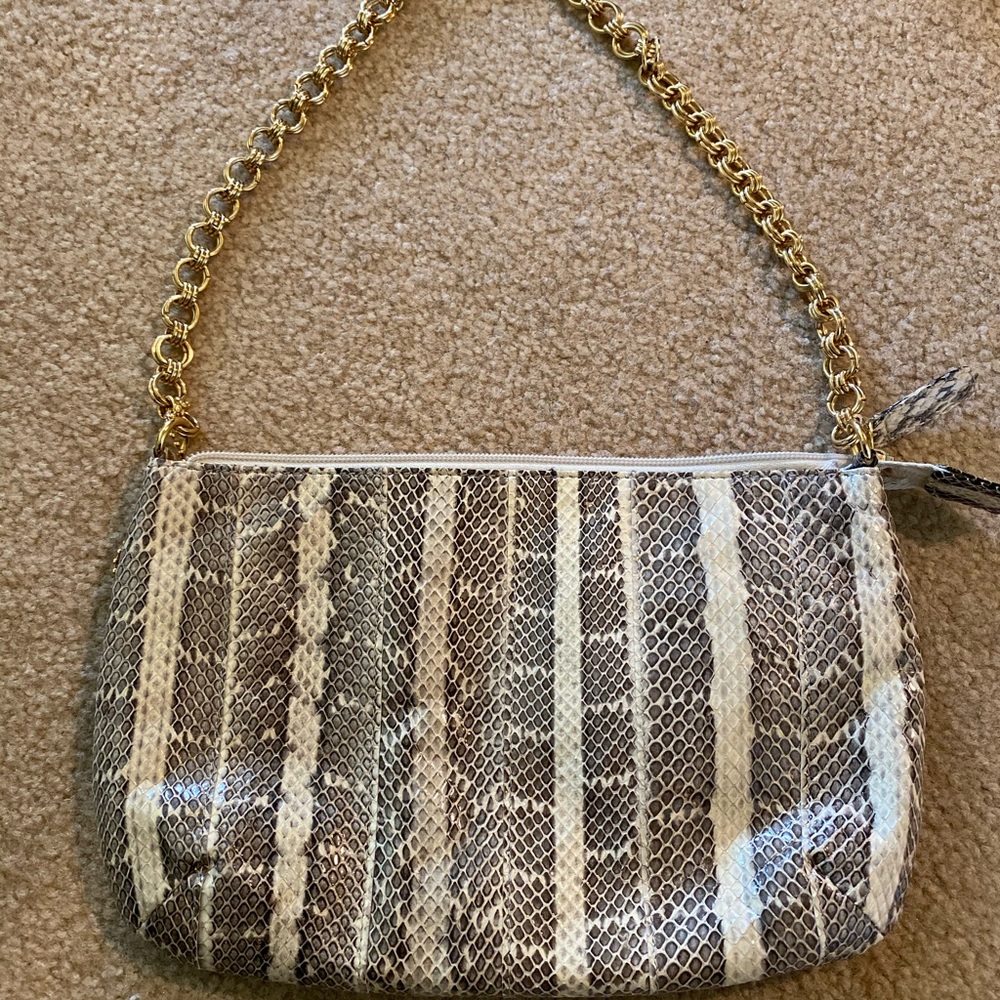 Bloomingdales snakeskin purse